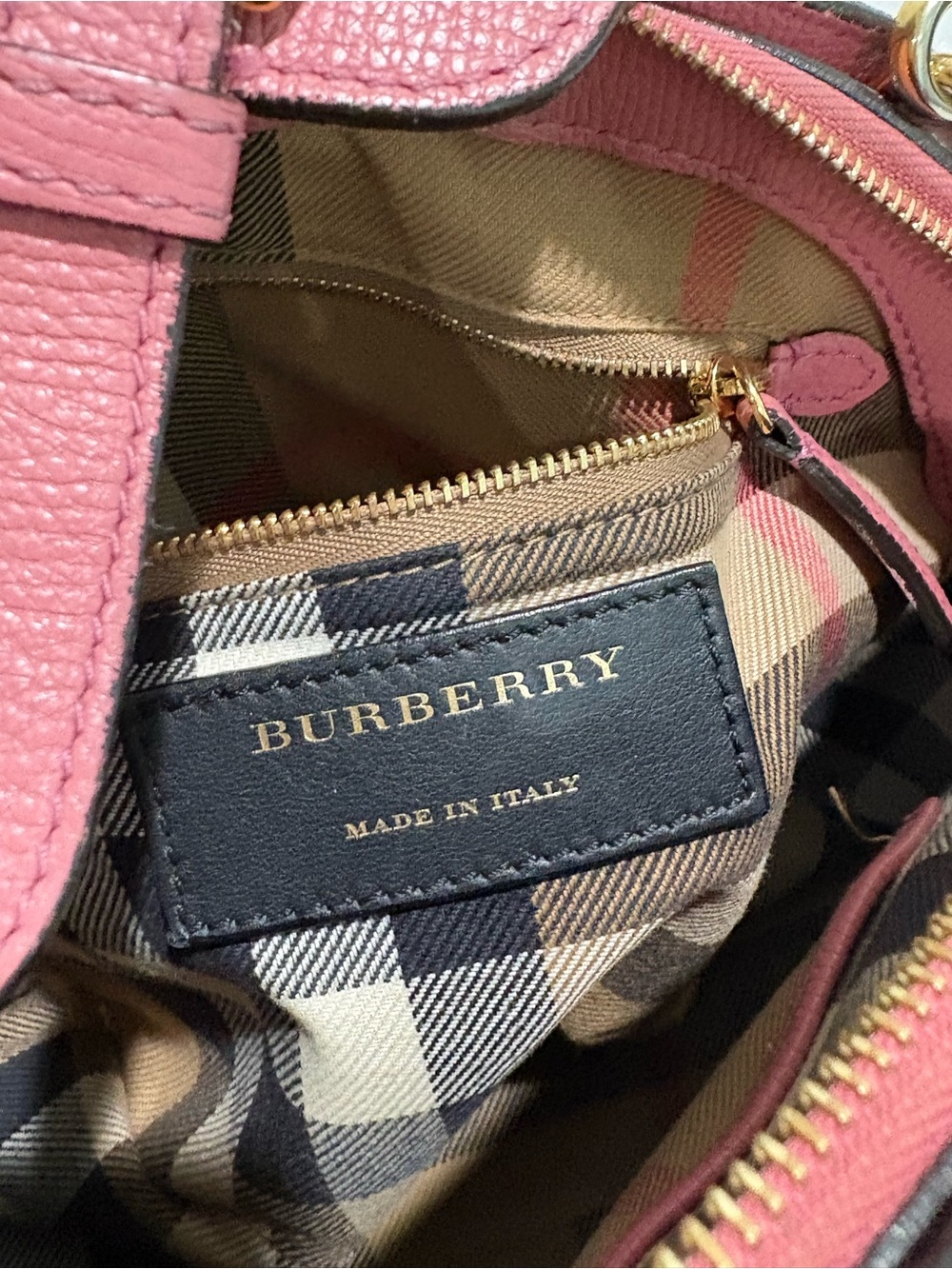 Authentic Burberry Banner Small Pink Leather Satchel Crossbody w/ certificate - Picture 10 of 15